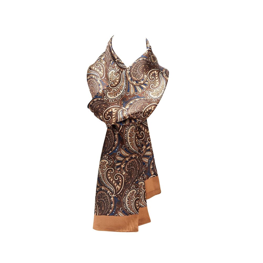 2101 Luxurious Mulberry Silk Scarf 11''x67'' Thin Double-Layer